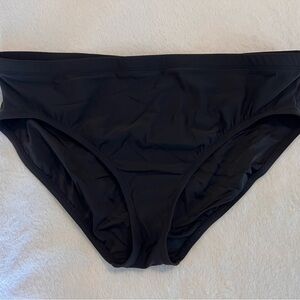 Aqua Green Black Bikini Bottoms with Smooth Stretchy Fabric